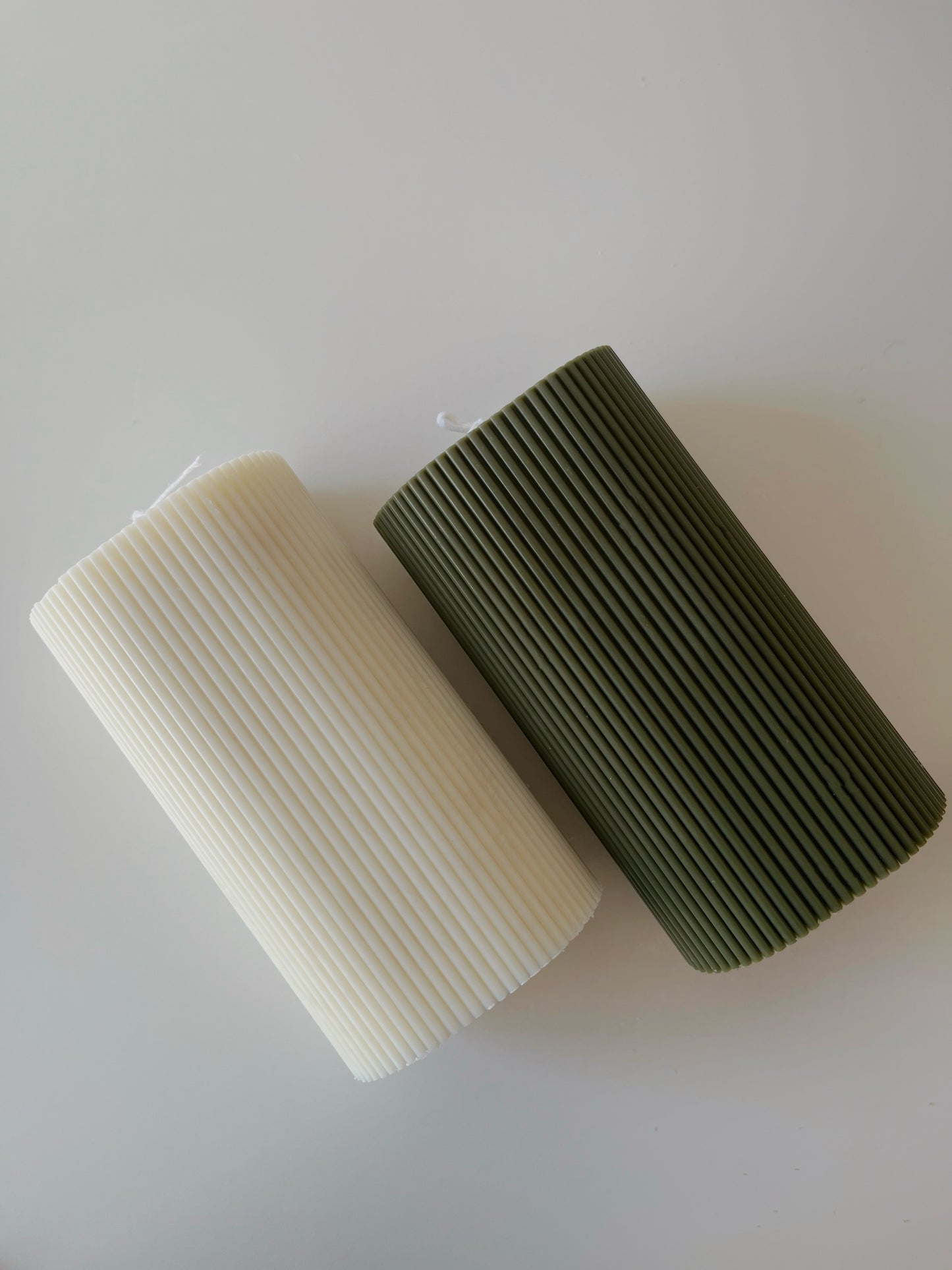 Oval Ribbed Candle