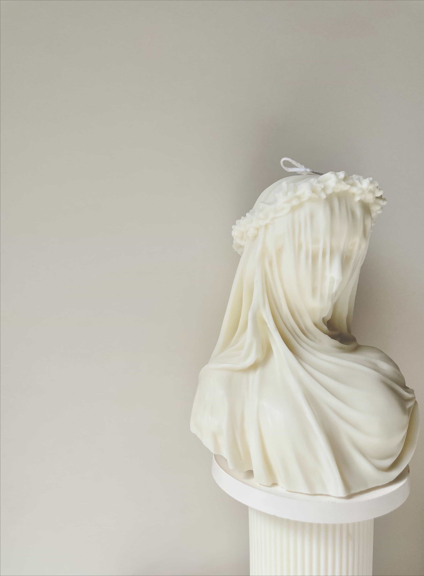 Veiled bust Sculptural Candle