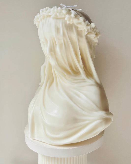 Veiled bust Sculptural Candle